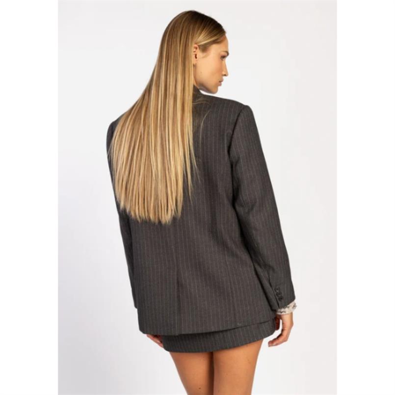 Aaiko Heidy pinstripe vis Zwart dessin