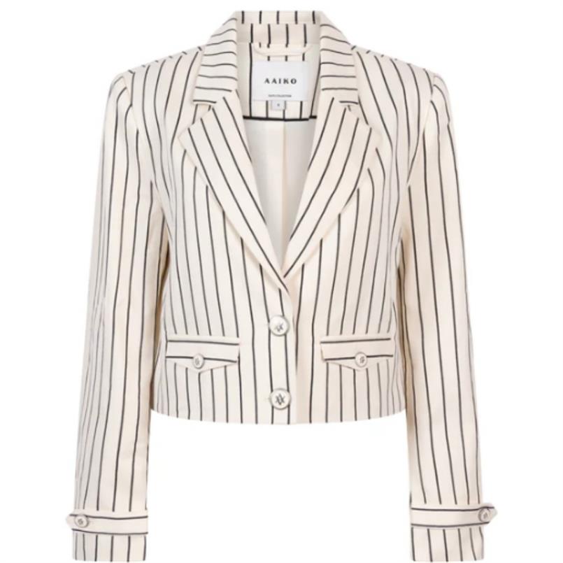 Aaiko Ines stripe co 570 Wit dessin