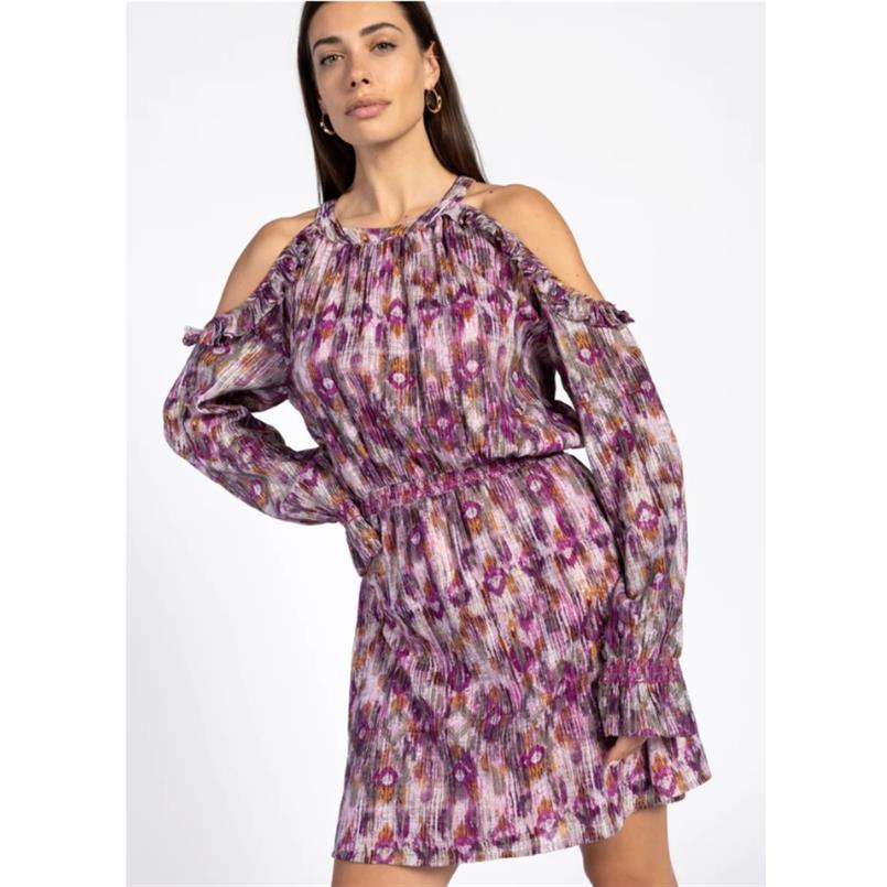Aaiko Naledi ikat co 588 Paars dessin