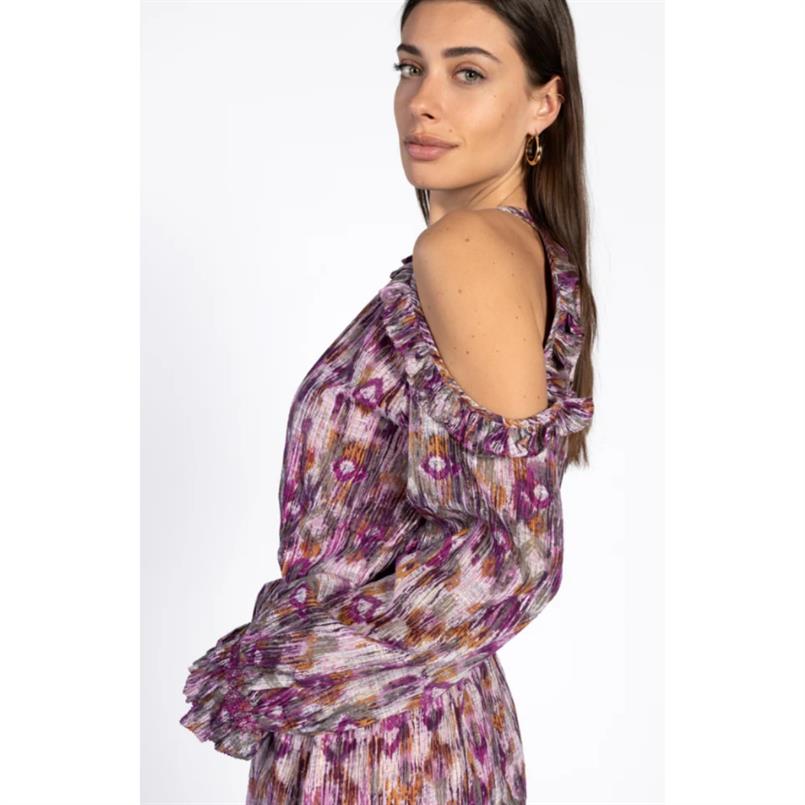 Aaiko Naledi ikat co 588 Paars dessin