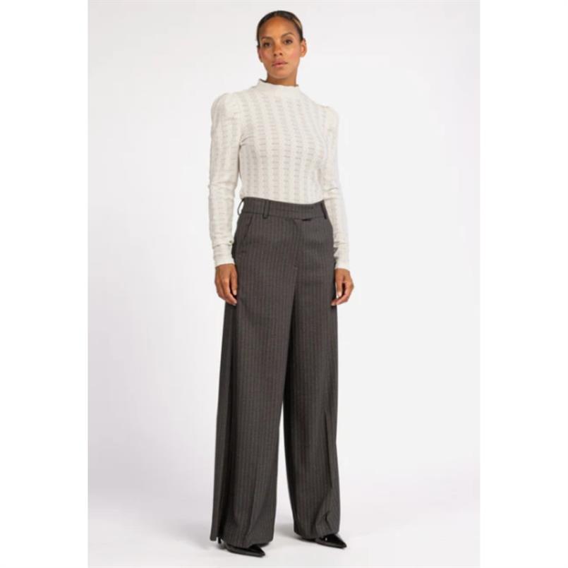 Aaiko Nore pinstripe vis Zwart