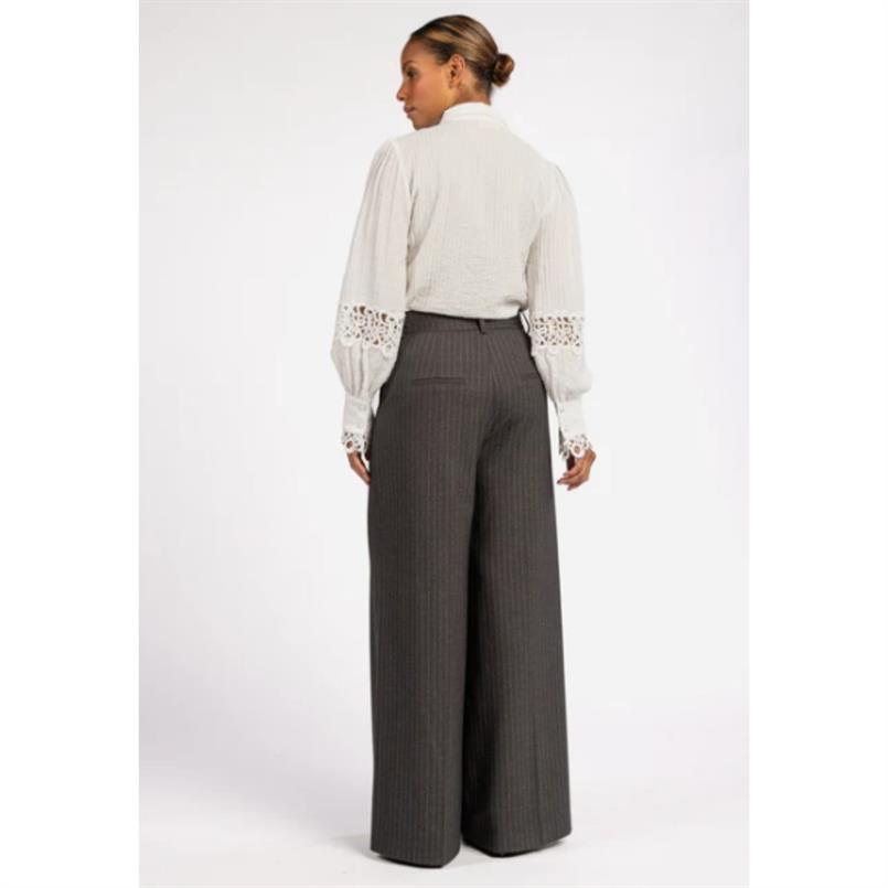 Aaiko Nore pinstripe vis Zwart