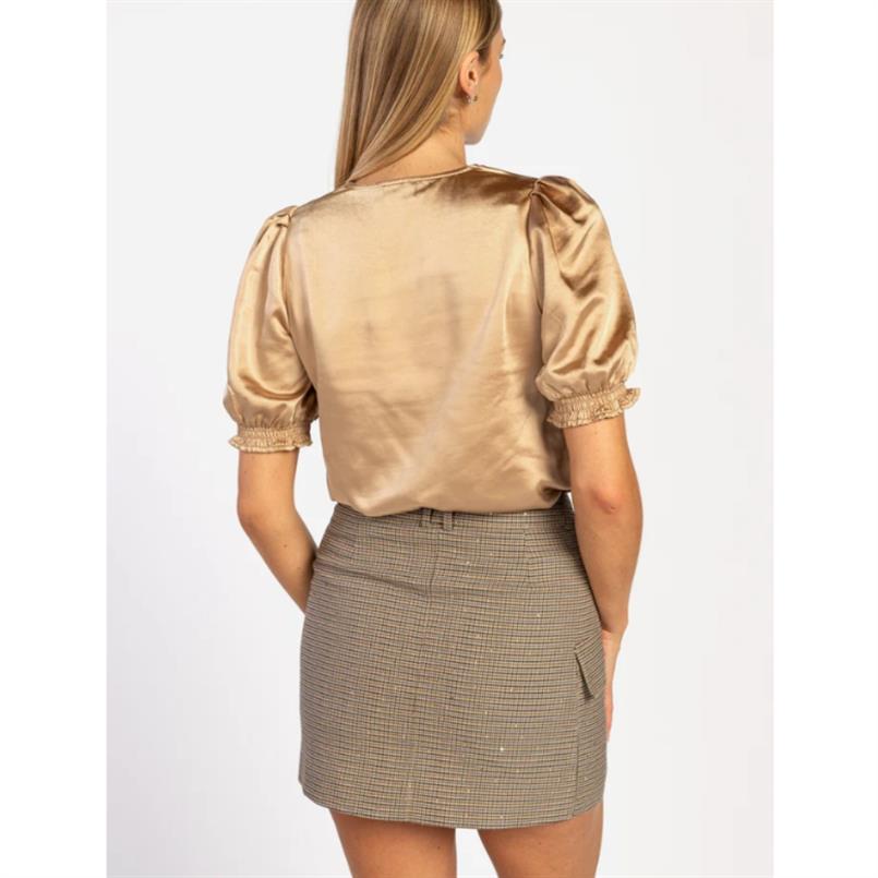 Aaiko Pascale tweed vis Bruin dessin