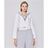 Access Cropped blazer with hood Wit