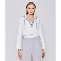 Access Cropped blazer with hood Wit