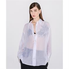 Access Shirt with embroidery sequins Wit