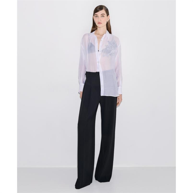 Access Shirt with embroidery sequins Wit
