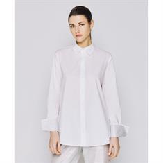 Access Shirt with rhinestone cuffs Wit
