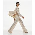 Access Woven floral pants Beige