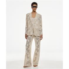 Access Woven floral pants Beige