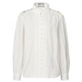 Berenice Chemise col mao a empiecements Wit