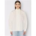 Berenice Chemise col mao a empiecements Wit