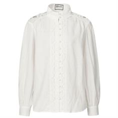 Berenice Chemise col mao a empiecements Wit