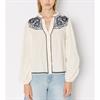 Berenice Chemise col v brodee Transparant