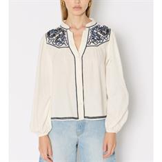Berenice Chemise col v brodee Transparant