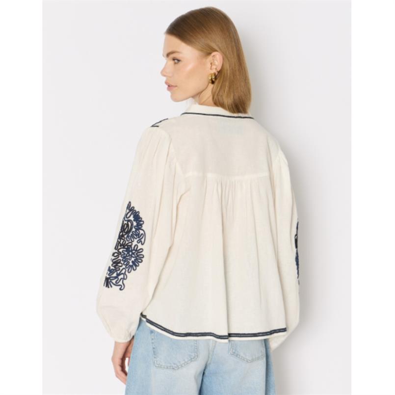 Berenice Chemise col v brodee Transparant