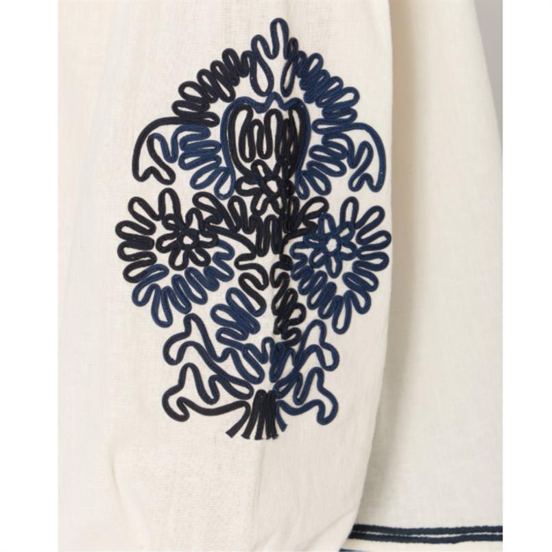 Berenice Chemise col v brodee Transparant