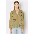 Berenice Chemise colv brod point croix Khaki