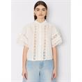 Berenice Chemise mc large avec broderie Wit