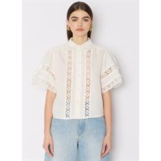 Berenice Chemise mc large avec broderie Wit