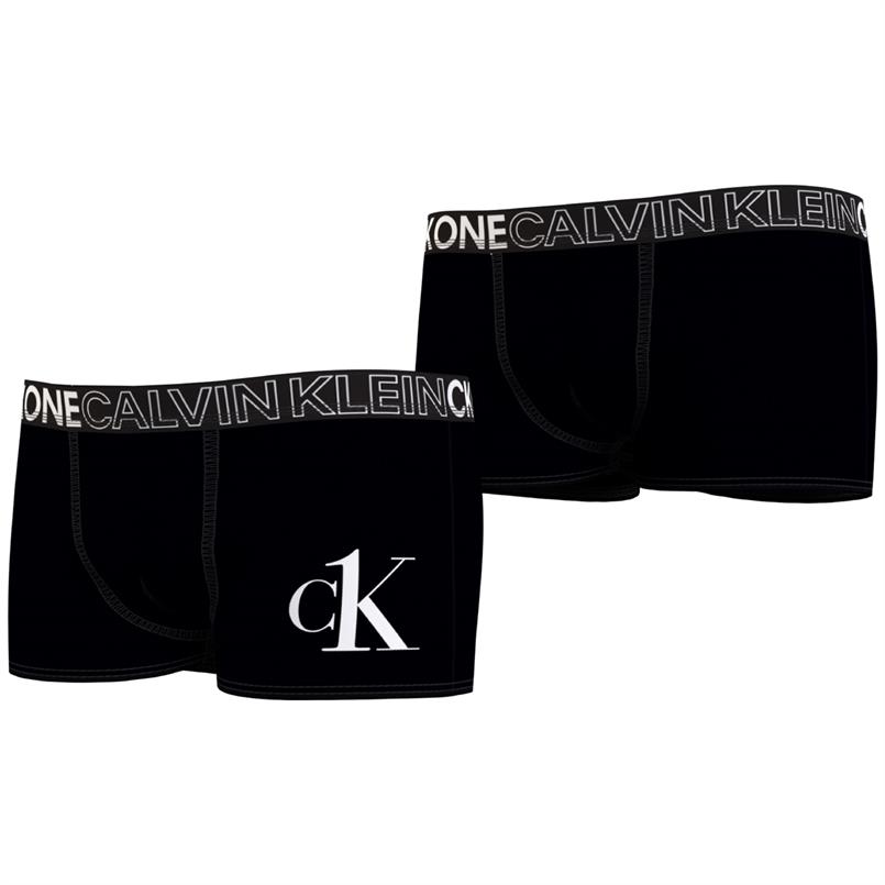 Calvin Klein Boys 2 pk trunks black Zwart