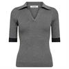 Co&#39;couture Bonnycc polo ss knit 139 Grijs