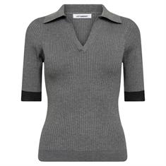 Co&#39;couture Bonnycc polo ss knit 139 Grijs