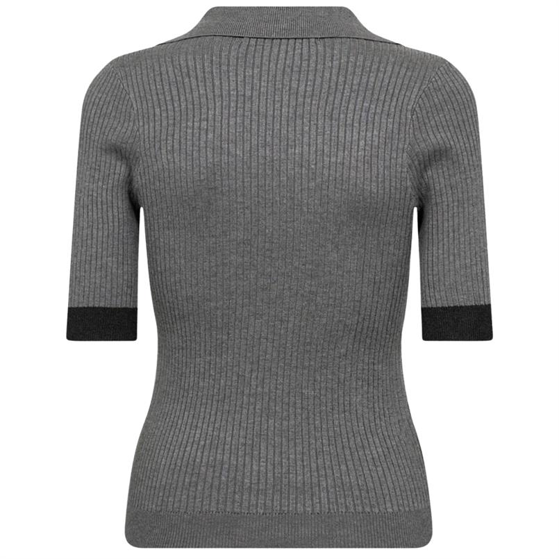 Co&#39;couture Bonnycc polo ss knit 139 Grijs