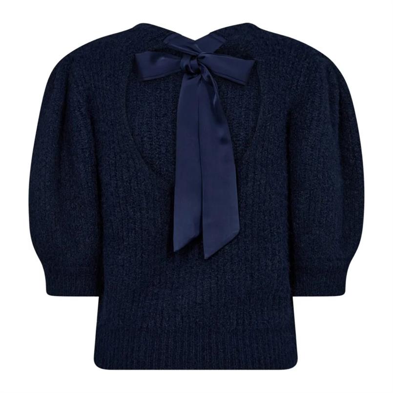 Co&#39;couture Coraliecc bow knit 120 Donkerblauw