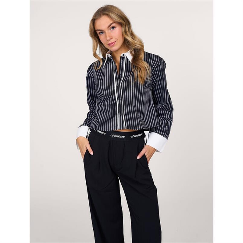 Co&#39;couture Dannycc stripe crop 96 Zwart