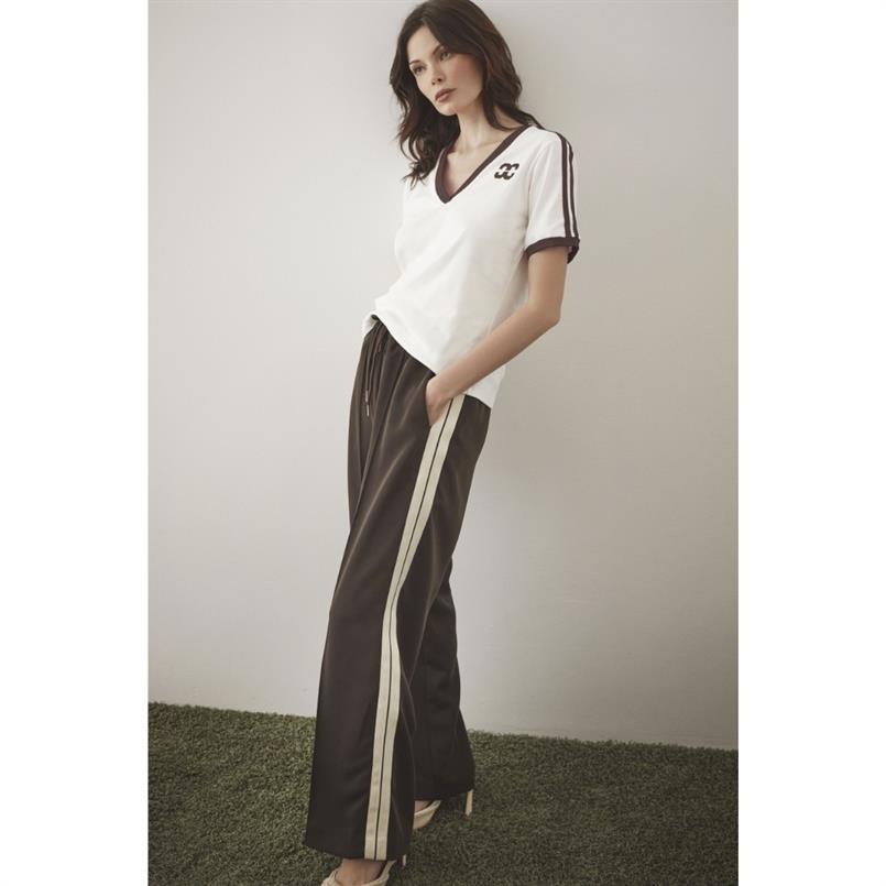Co&#39;couture Edgecc stripe v-tee 1183 Transparant