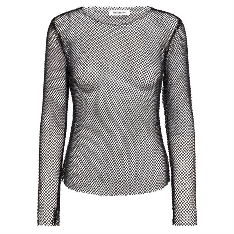 Co&#39;couture Krystalcc net blouse 96930 Zwart