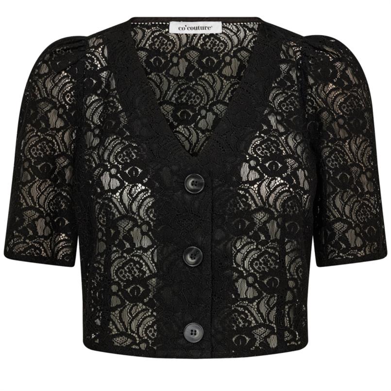 Co&#39;couture Leroycc lace crop 96 Zwart
