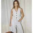 Co&#39;couture Lisacc linen tailor vest 512 Lichtblauw