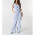 Co&#39;couture Lisacc linen tailor vest 512 Lichtblauw