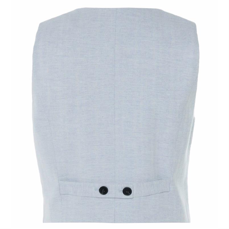 Co&#39;couture Lisacc linen tailor vest 512 Lichtblauw