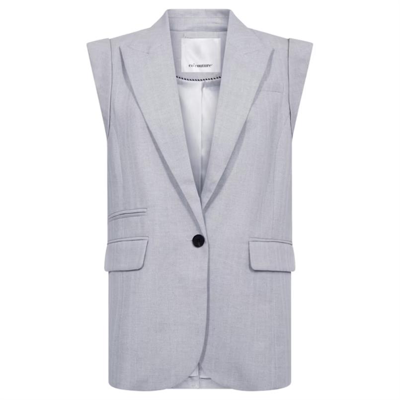 Co&#39;couture Lisacc linen wing vest 512 Lichtblauw