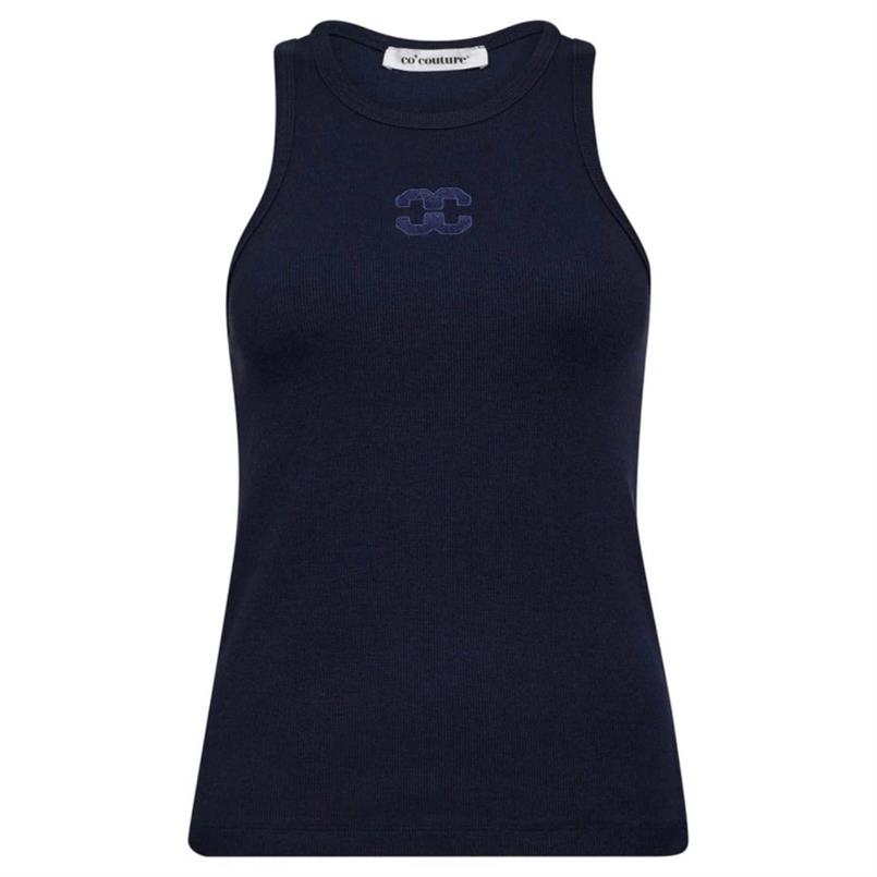 Co&#39;couture Saharacc embroidery tank 120 Donkerblauw