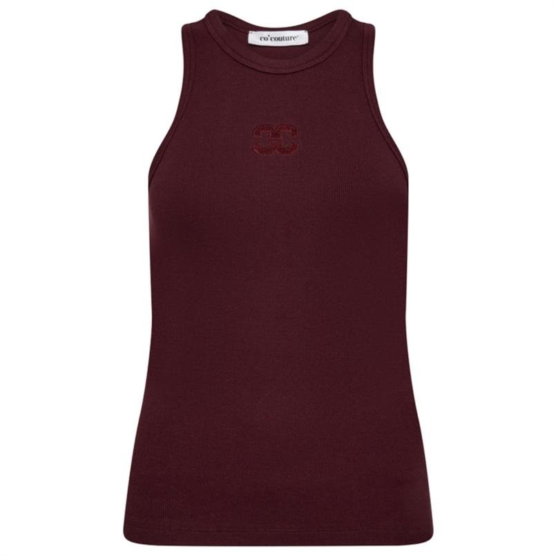 Co&#39;couture Saharacc embroidery tank 87 Bordeaux