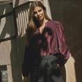 Co&#39;couture Taffycc smock v-shirt 87` Bordeaux
