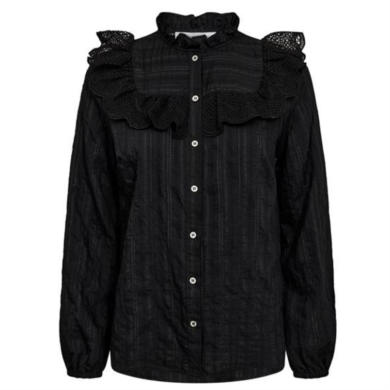 Co&#39;couture Tunecc frill shirt 96 Zwart