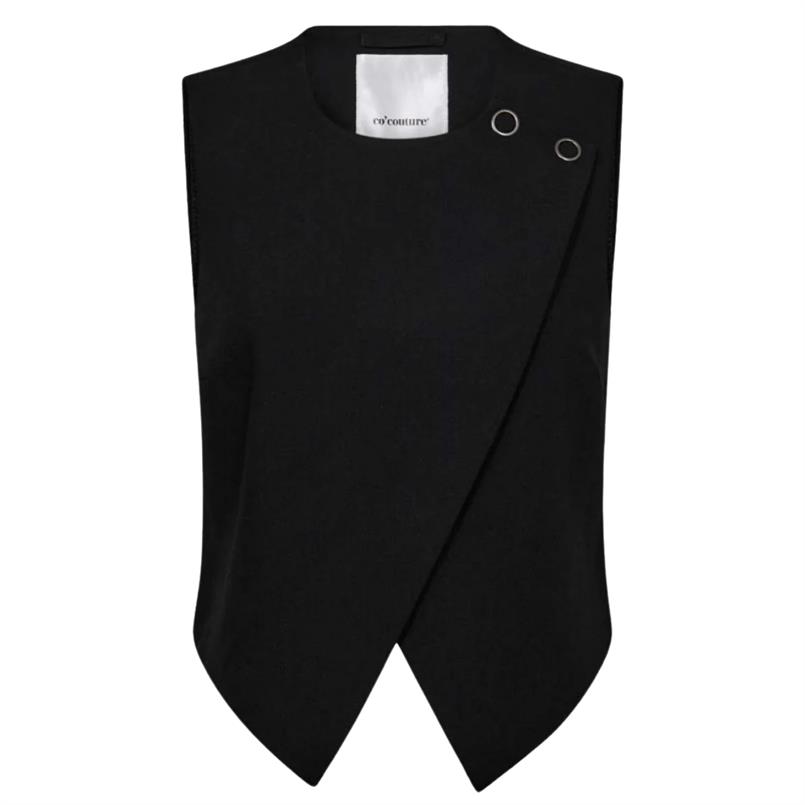 Co&#39;couture Volacc wrap vest 96 Zwart