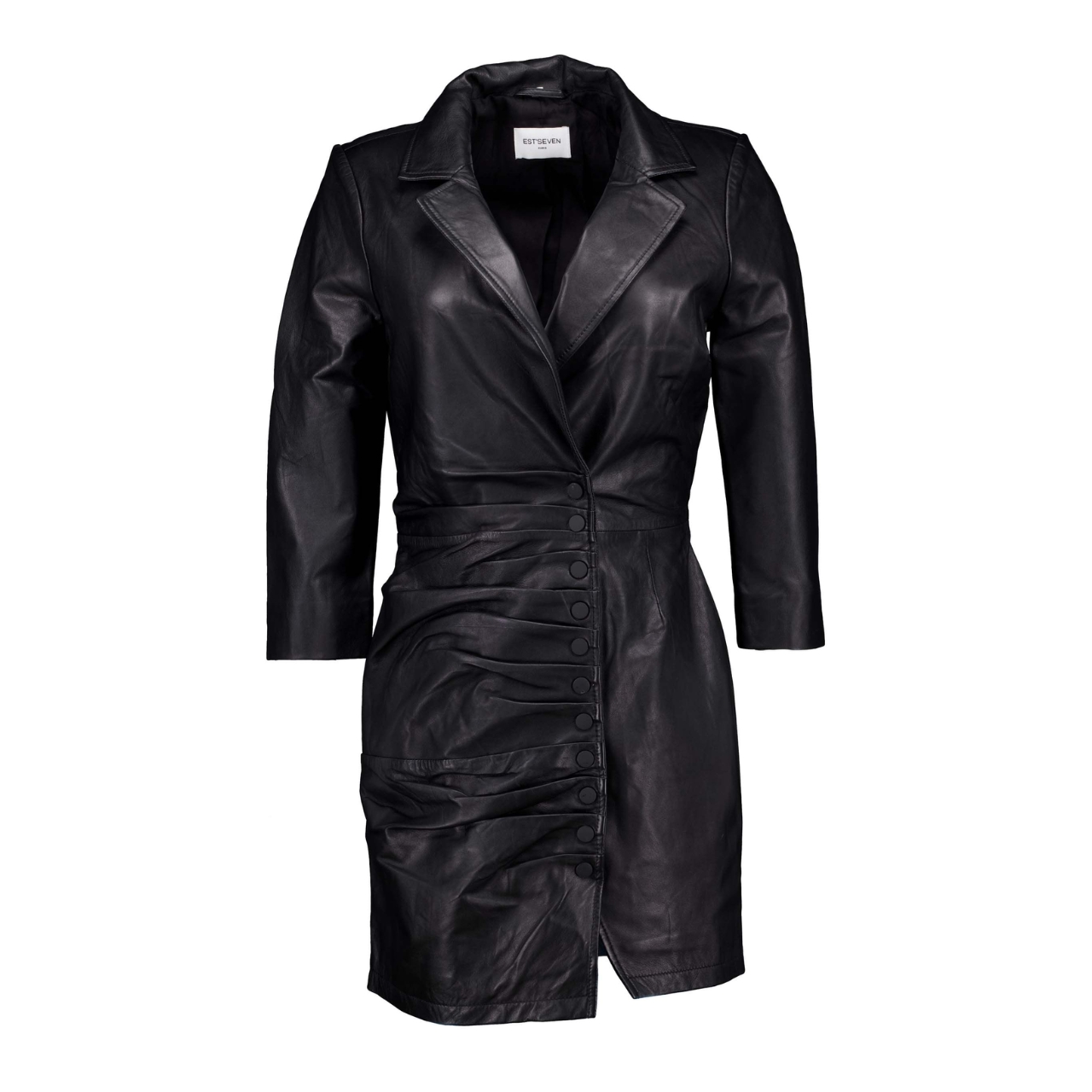 Est Seven Est leather ori dress Zwart Jurken Dames Irma Mode