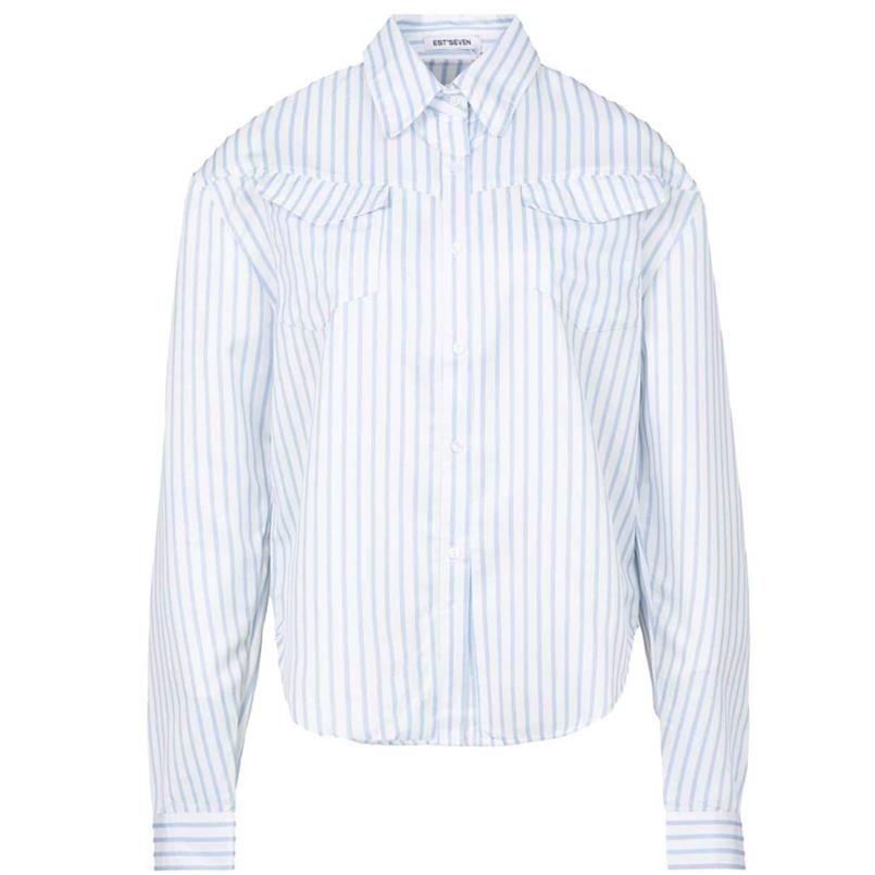 Est&#39;Seven Franky blouse Blauw dessin
