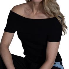Est&#39;Seven Lynn off shoulder Zwart