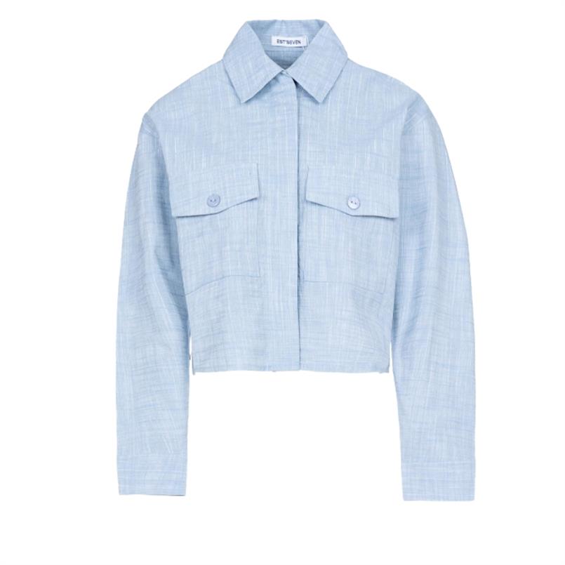 Est&#39;Seven Maclaine blouse Lichtblauw