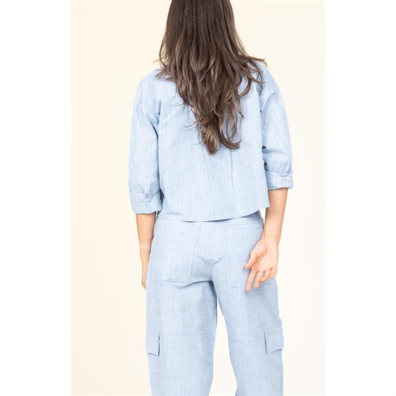 Est&#39;Seven Maclaine blouse Lichtblauw