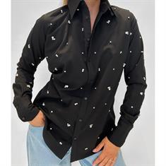 Est&#39;Seven Olly cotton black/white crystl Zwart dessin