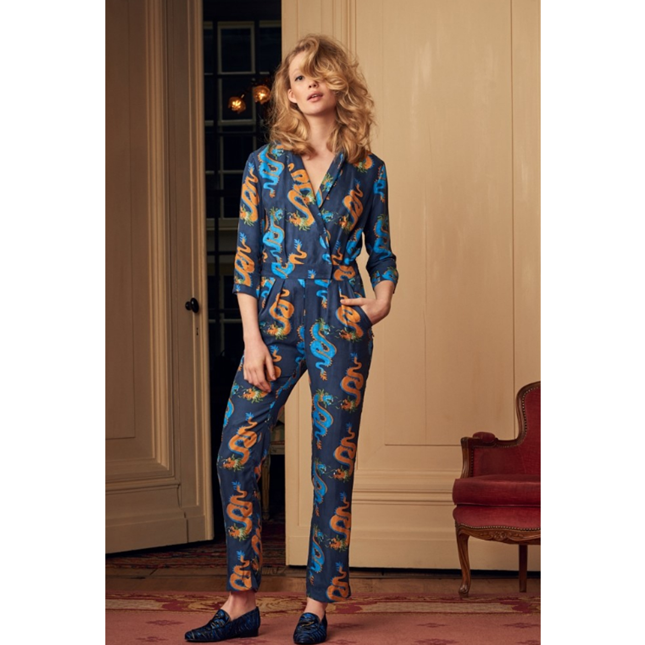 Fabienne chapot CLT 30 JPS FW18 Blauw dessin Jumpsuits FABIENNE CHAPOT | SHOES | BOOTS