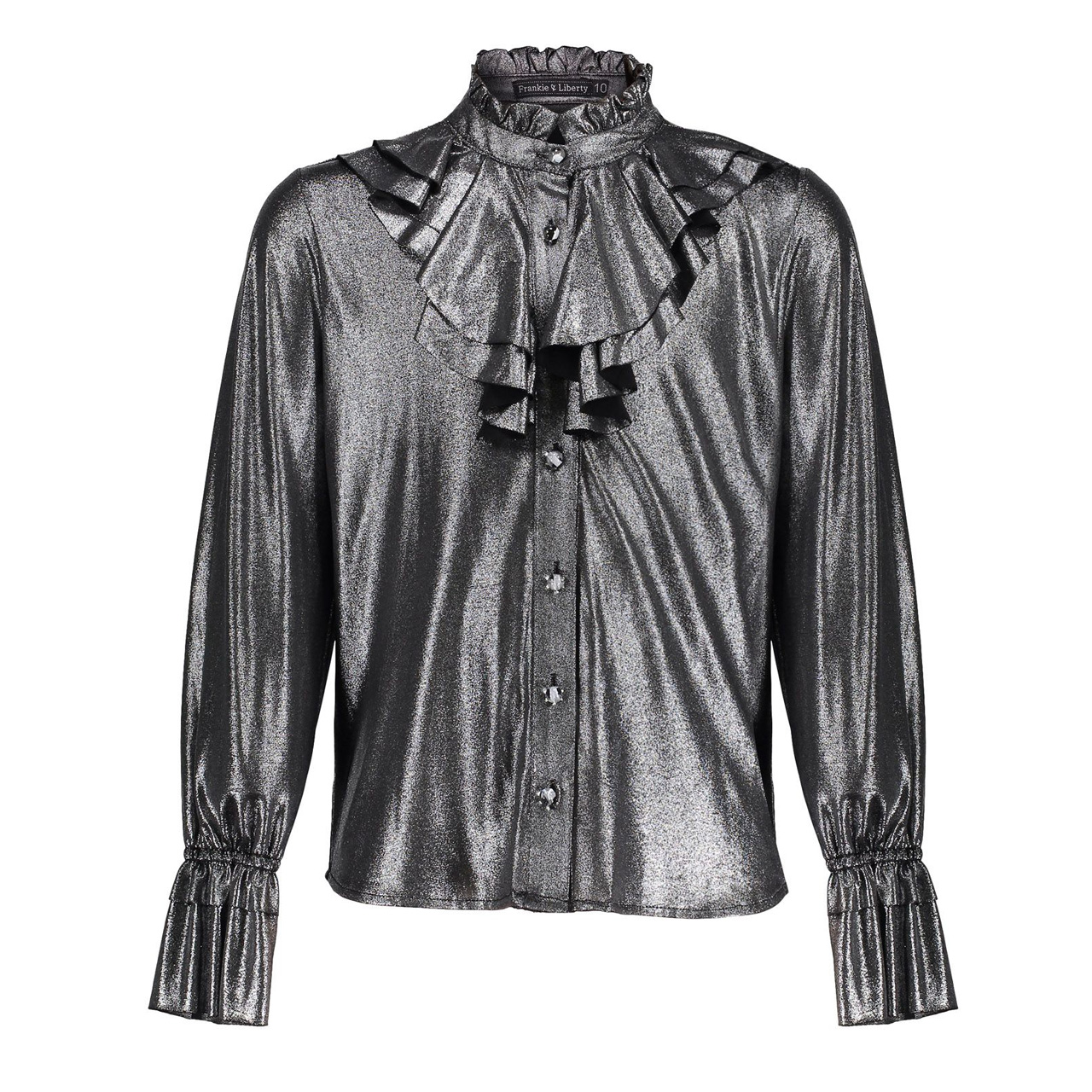 Dom verlies Vooravond Frankie & Liberty Becky blouse 13.3 Zilver - Blouses lange mouw - Blouses -  Meisjes - Irma Mode